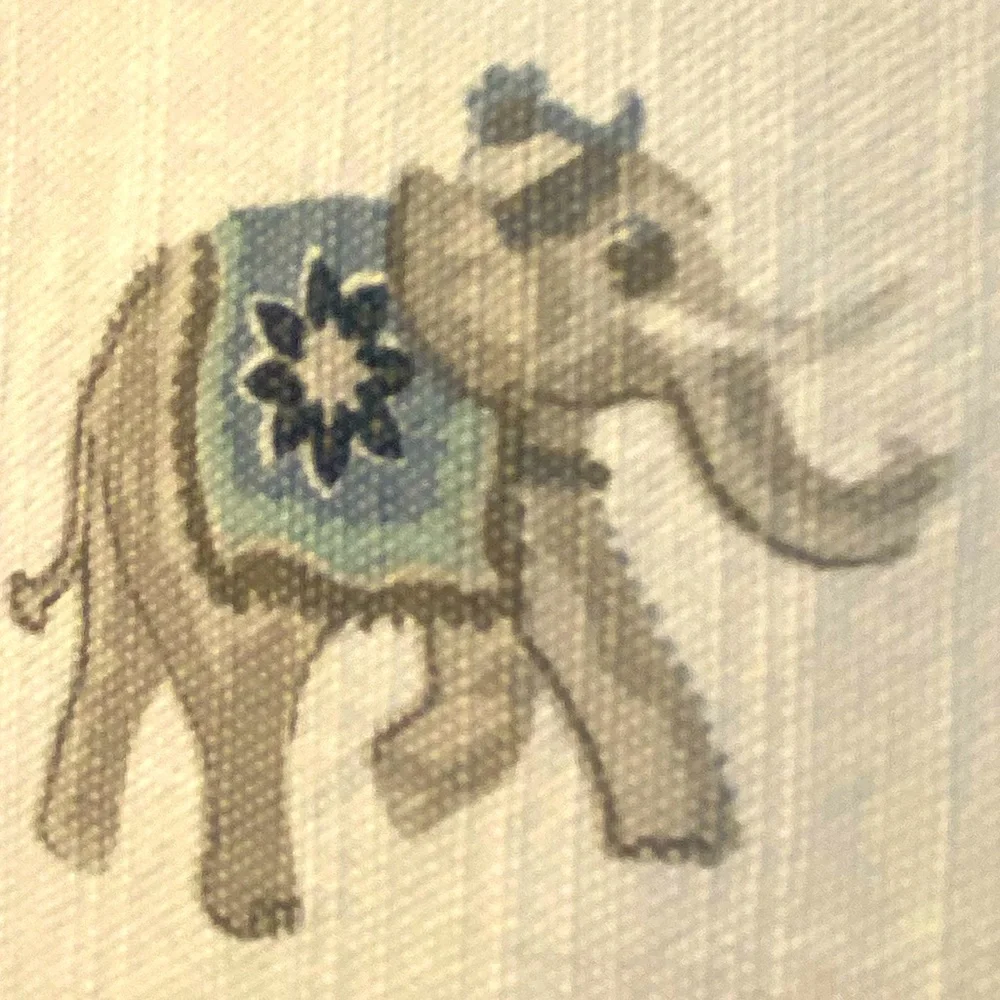 Elephant print shower curtain